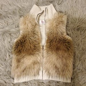 Justice Faux fur Sweater Vest